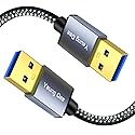 Yeung Qee USB to USB Cable 3 ft,USB 3.0 A to A Male Cable USB Male to Male Cable Double End USB Cord Compatible for Data Transfer,Hard