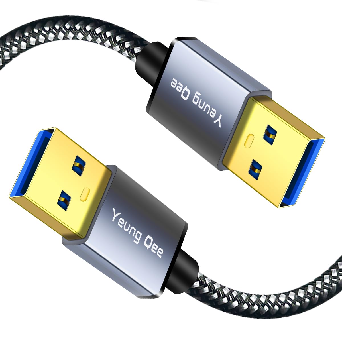 Yeung Qee USB to USB Cable 3 ft,USB 3.0 A to A Male Cable USB Male to Male Cable Double End USB Cord Compatible for Data Transfer,Hard