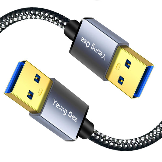 Yeung Qee USB to USB Cable 3 ft,USB 3.0 A to A Male Cable USB Male to Male Cable Double End USB Cord Compatible for Data Transfer,Hard