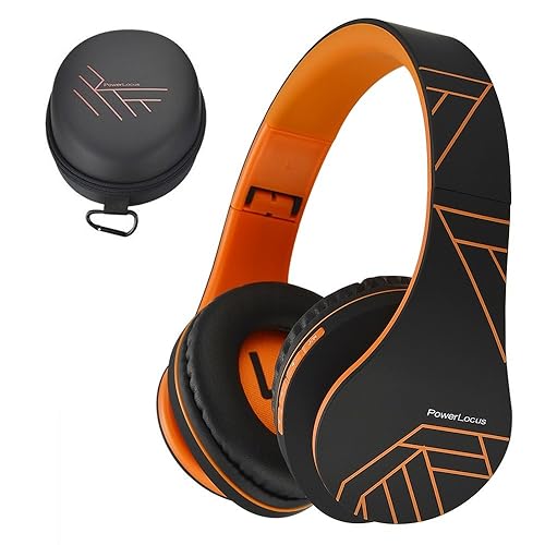 PowerLocus Bluetooth Over-Ear Headphones, Wireless Stereo Foldable Headphones Wireless and Wired Headsets with Built-in Mic, Micro SD/TF, FM…