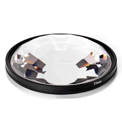 Explopur 77mm Kaleidoscope Prism Camera Glass Filter Variable Number of Subjects SLR Photography Accessories