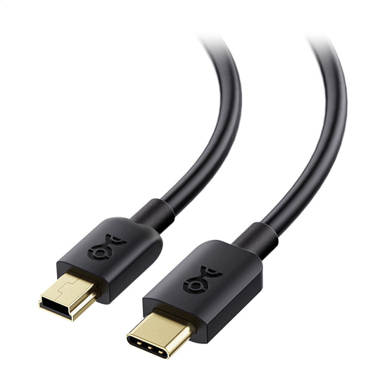 Cable Matters Mini USB to USB C Cable - 3.3ft, 480Mbps Data, 15W Charging, USBC to MiniUSB Cable for Game Controller, Camera, GPS, Dash Cam, Black