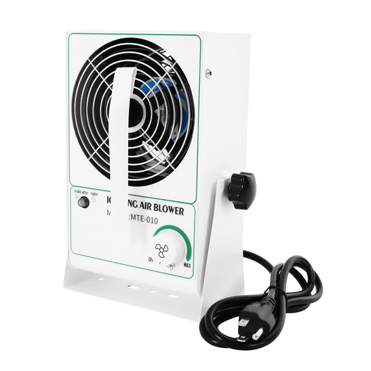 Anti-Static Ionizer Fan, Ionizing Air Blower, Discharge Static Eliminator, 110V/60Hz Ionizing Air Blower Fan Discharge Desktop ESD Static Eliminator