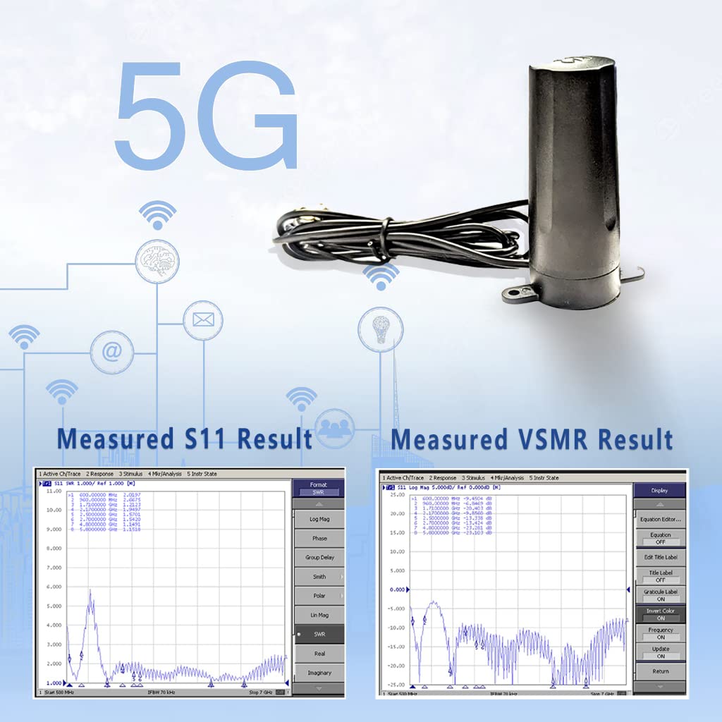 Maswell Cellular Antenna 600-6000 MHz 5G 4G WiFi6 Magnet and Screw Mount Cost Effective for IoT and Vending Machines TS9 SMA Male RP SMA Plug Outdoor