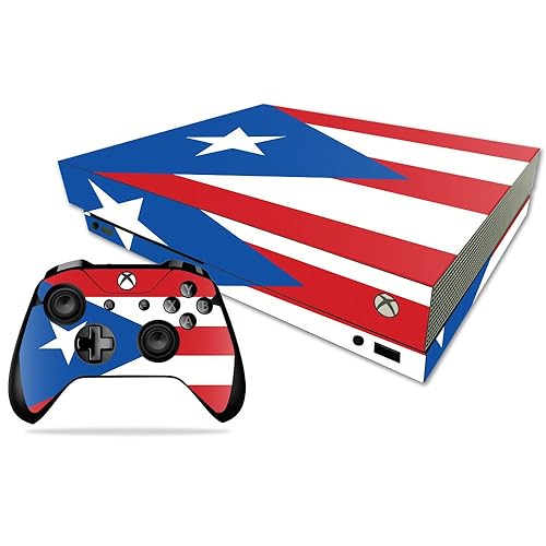 MightySkins Skin Compatible with Microsoft Xbox One X - Puerto Rican Flag | Protective, Durable, and Unique Vinyl Decal wrap cover | Easy to Apply