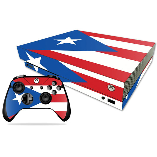 MightySkins Skin Compatible with Microsoft Xbox One X - Puerto Rican Flag | Protective, Durable, and Unique Vinyl Decal wrap cover | Easy to Apply
