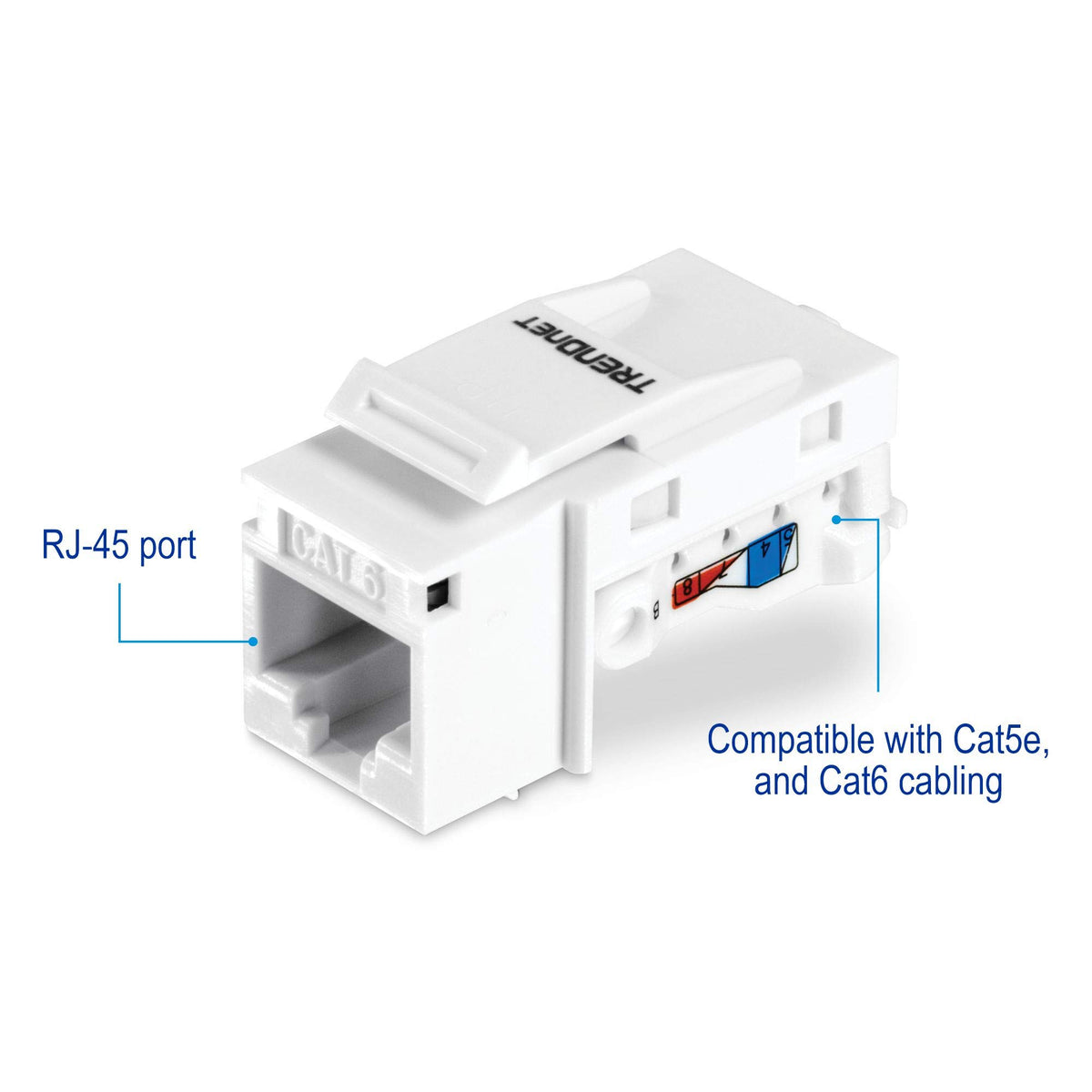 TRENDnet Cat6 Keystone Jack, 25-Pack Bundle,TC-K25C6
