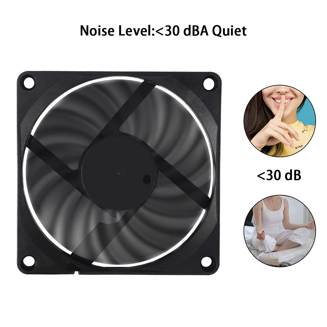 2Pcs DC 24V 8010 3D Printer 80x80x10 Brushless Cooling Fan 80MM for PC CPU Computer Case Cooler