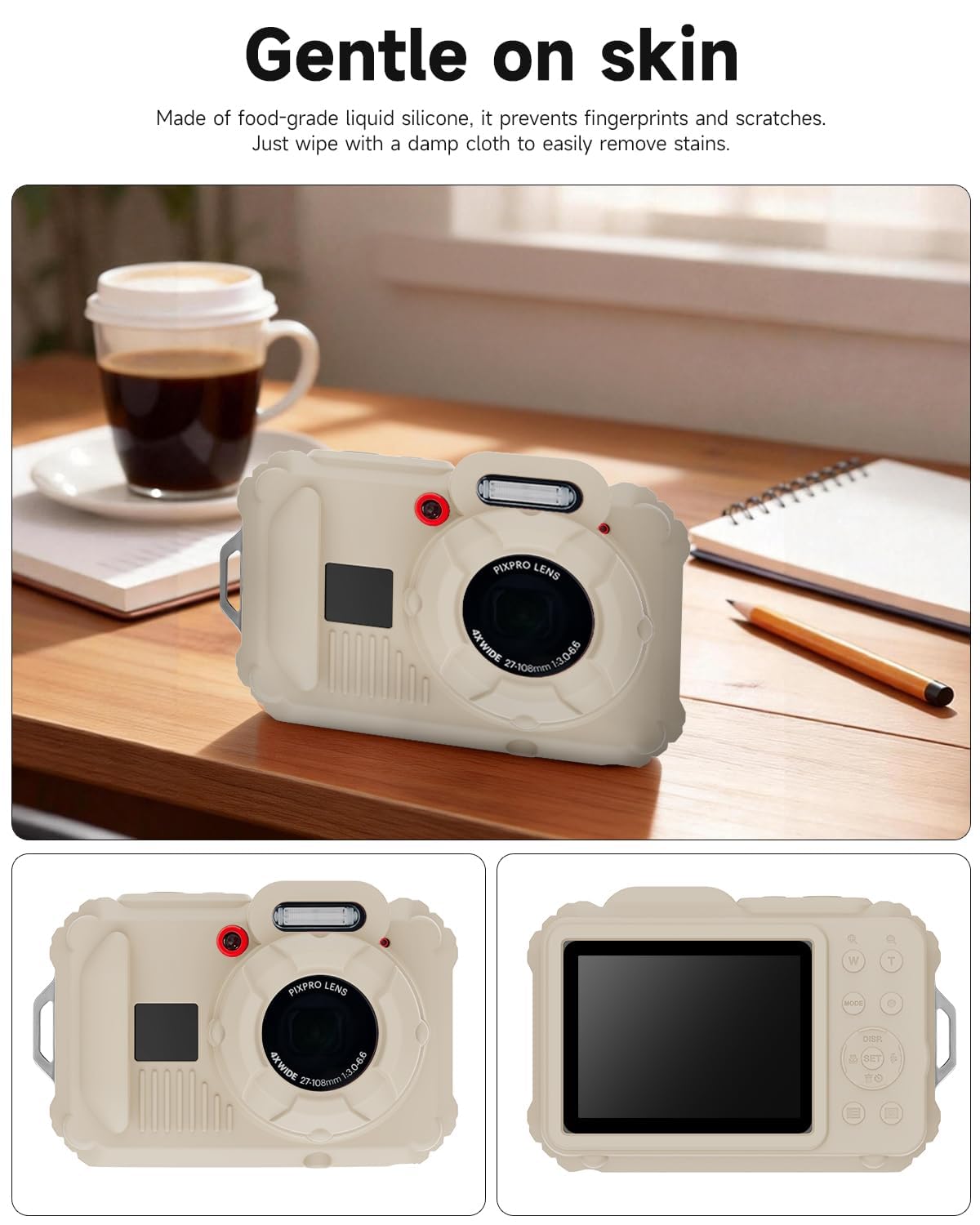 TUOOUT Silicone Protective case for Kodak Pixpro wpz2 Digital Cameras, with Screen Protector and Lanyard, for Kodak Pixpro wpz2 Accessories