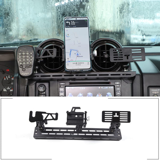 PIUGILH Multi-Functional Car Phone Holder Compatible with Hummer H2 2003-2007,3 in 1 Phone Mount&Walkie Talkie Bracket&Radio Mount, Dashboard
