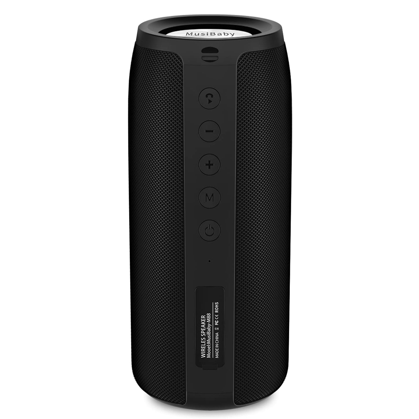 Bluetooth Speaker,MusiBaby M88 Speakers,Dual Pairing, Bluetooth 5.3,Loud Stereo Sound,Booming Bass,30H Playtime for Home& Outdoor Party,Beach,Portable