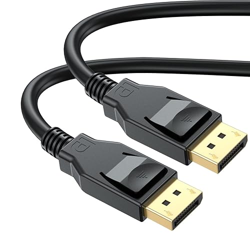 8K DisplayPort to DisplayPort 1.4 Cable 10 ft, VESA Certified 1.4 Display Port Cable 10ft, DP to DP Cable Cord with [1080P@240Hz, 4K@165Hz/144Hz