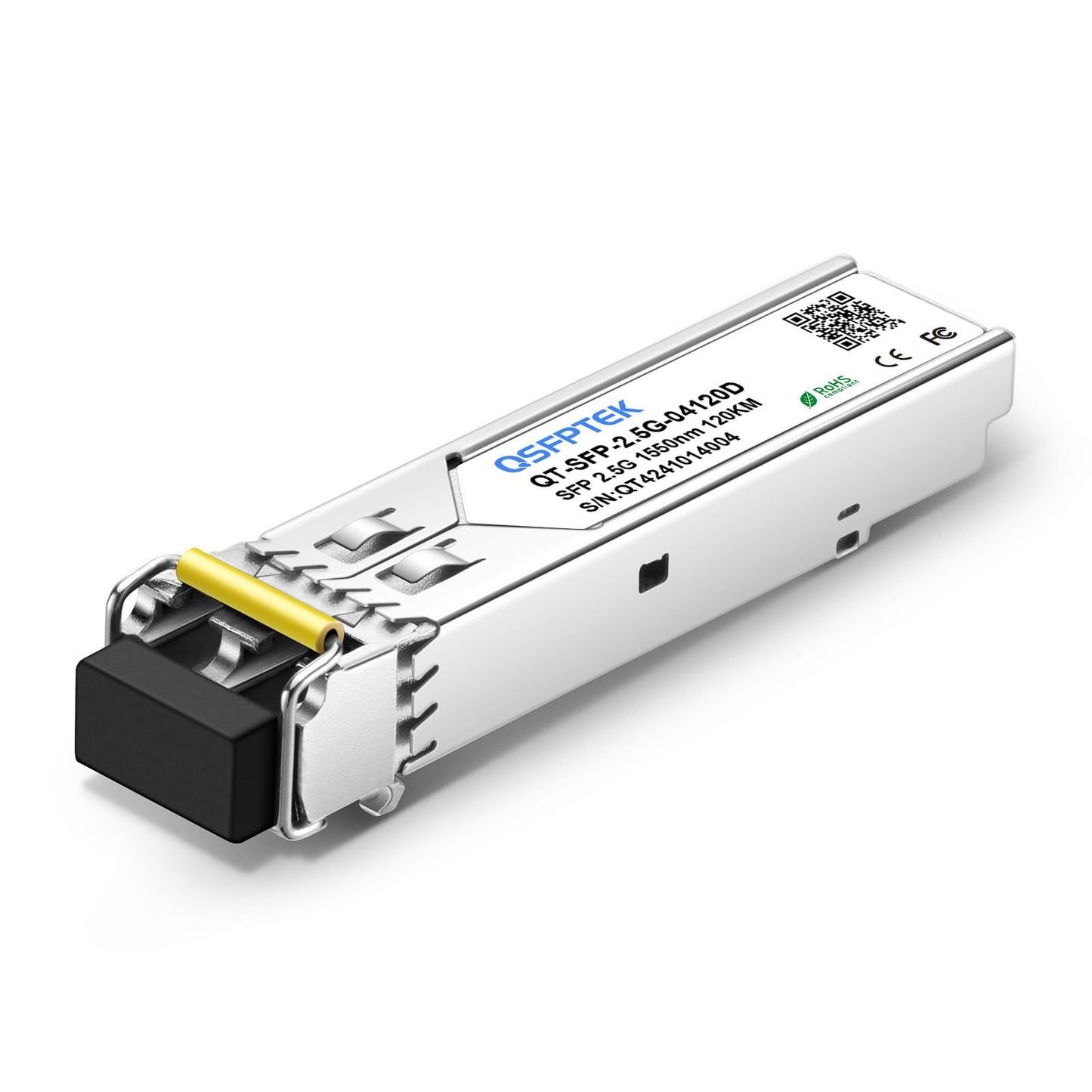 2.5Gbase-ZX+ SFP Module, Gigabit Fiber Ethernet Transceiver, SFP 2.5G 1550nm 120KM for Cisco, Fortinet, Ubiquiti UniFi,Mikrotik, Meraki