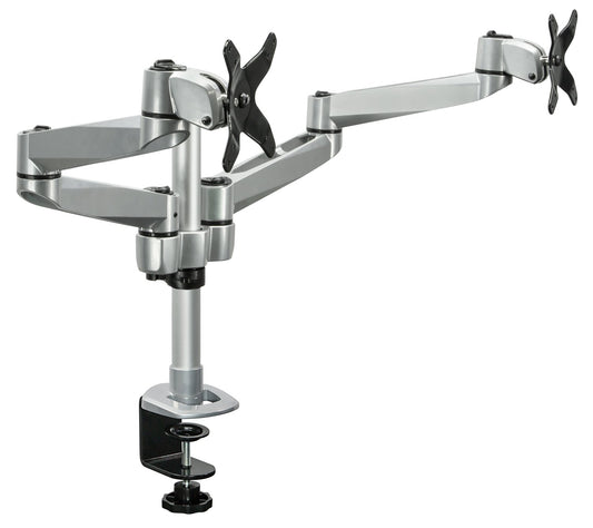 Mount-It! Dual Monitor Desk Mount with Full Motion Swivel Arms | Premium Aluminum Material with Modular Quick Connect Function (MI-43116)