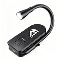 Minsk All-in-One Clip On Reading Light, 360° Flexible Neck, 3 Color Stepless Dimming Eye Care Lamp, USB Rechargeable, 80Hrs Runtime, Portable Light