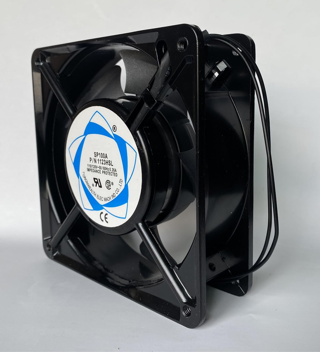 New SP100A AC AXIAL Fan from ?CA, Ontario Warehouse Distribution? SP100A P/N 1123HSL 110/120V 0.26A 12CM 12038 2-Wire Cooling Fan