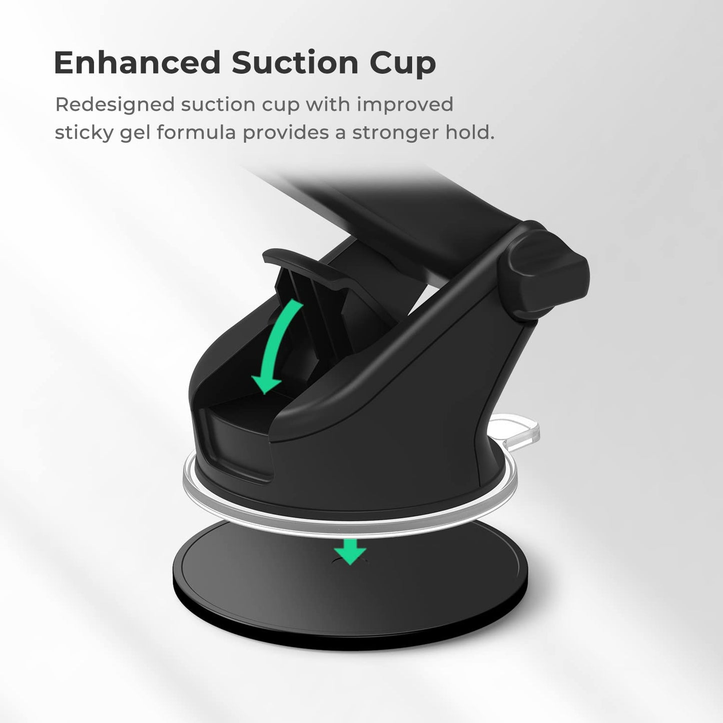 iOttie Easy One Touch Signature Dashboard & Windshield Universal Car Mount Phone Holder Desk Stand with Suction Cup Base and Telescopic Arm