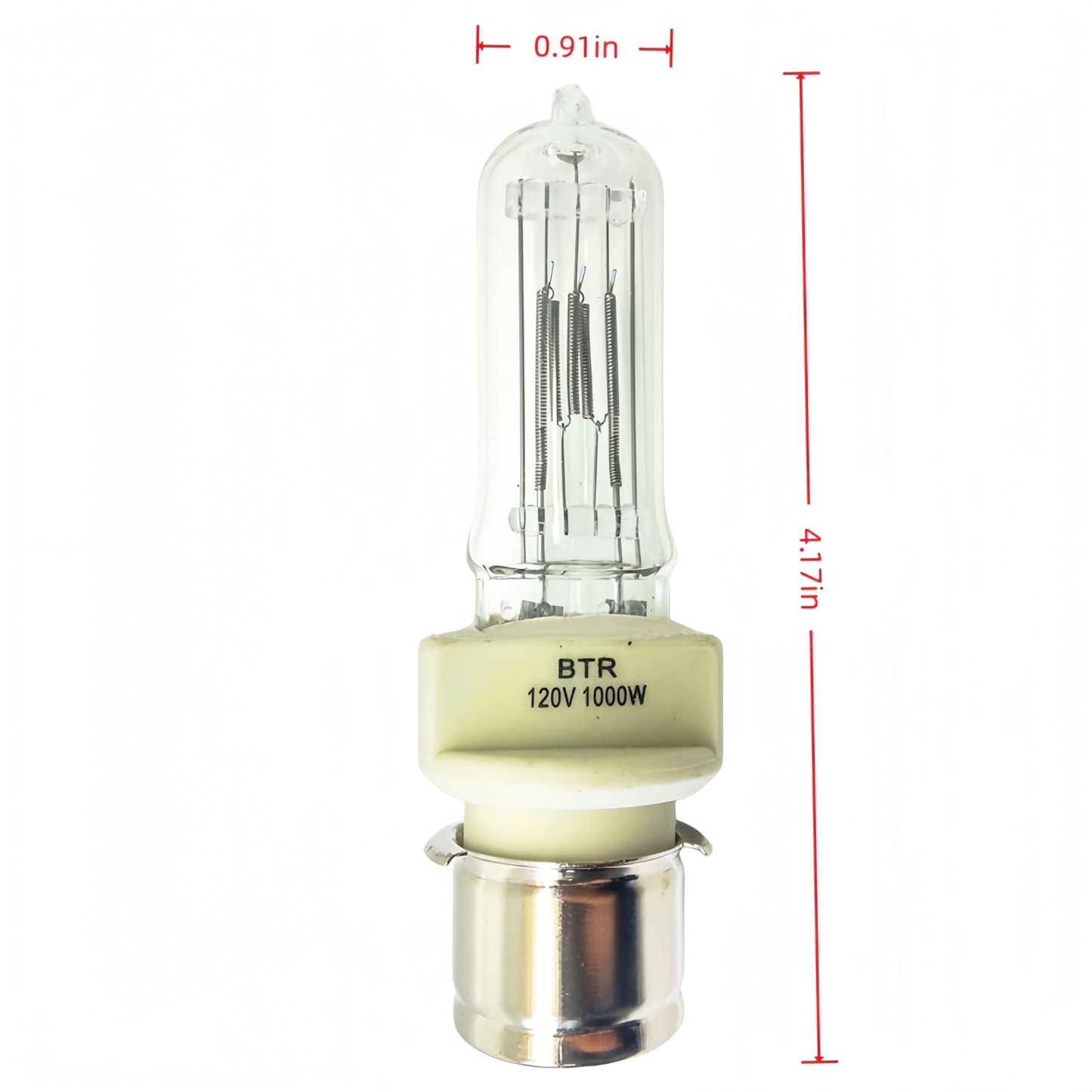 Tawelun T7 Bulb BTR 1000W / T7 / 120V / CL / P28S 1000-Watt 120-Volt P28s BTR 1000w 120v spot Light Bulbs Medium Pre-Focus Based Stage and Studio