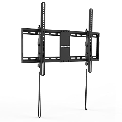Mount-It! Tilting TV Wall Mount Bracket for 42-80 Inch TVs | Universal TV Mount with Low Profile Design, Supports 110 lbs | Quick Release Lock | Fits