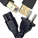 IPax 15ft USB Printer Cable AC Power Cord Compatible with HP Officejet Pro 4650 5740 6830 6968 6978 7740 8210 8216 8600 Plus 8610 8620 8630 8710 8720