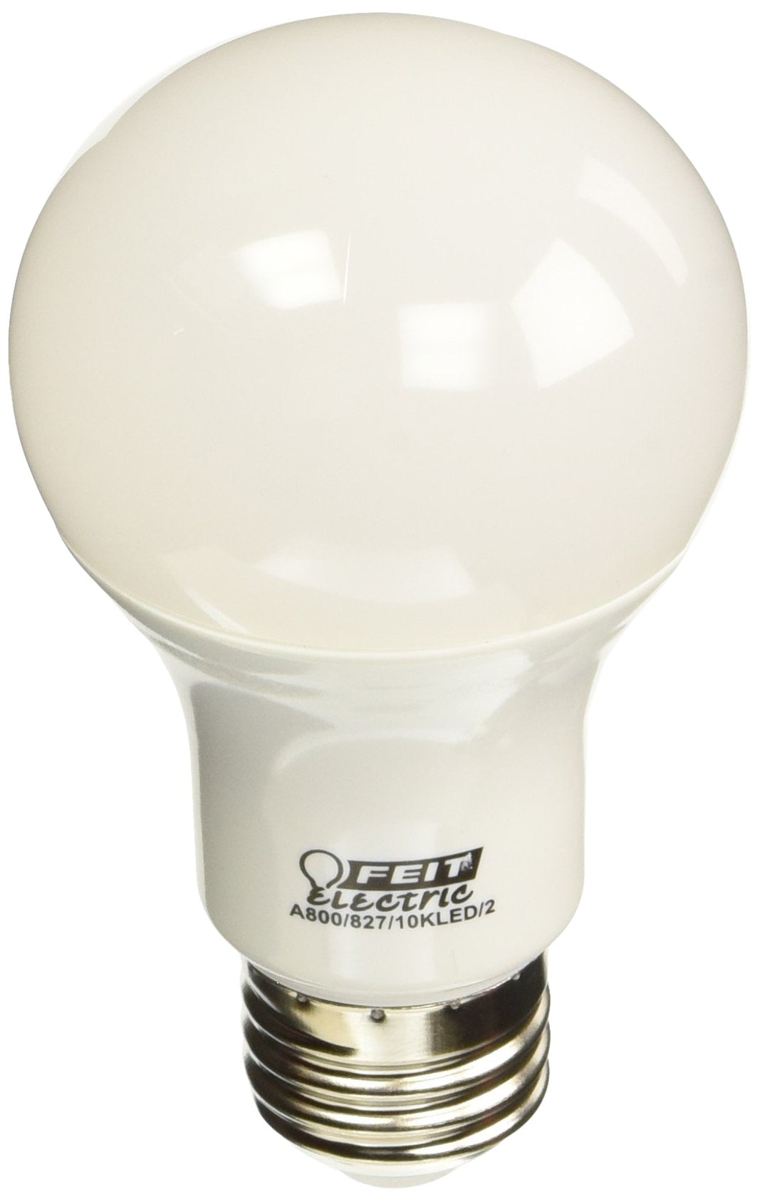Feit Electric A800/827/10KLED/2 60W Equivalent A19 Non-Dimmable LED Light Bulb (2 Pack), Soft White