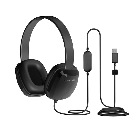 Cyber Acoustics ACM-6005 USB-A Headphones with Reinforced TuffCord