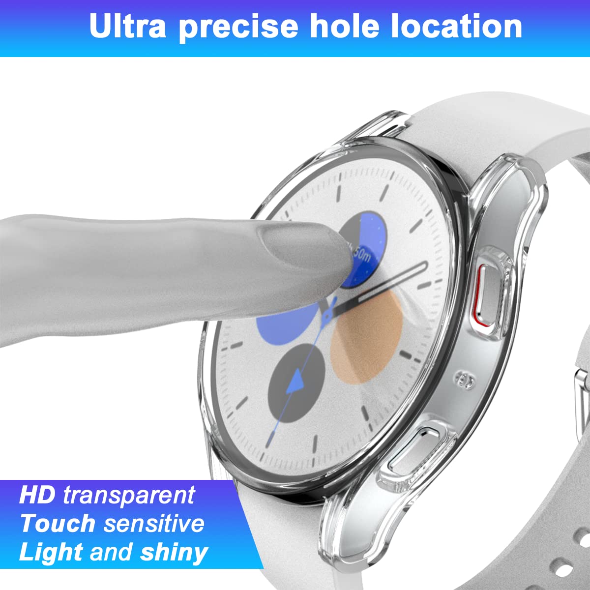 Rc-Z [4-Pack] for Samsung Galaxy Watch 6 40mm Screen Protector Case, Protective Soft TPU Face Cover Replacement Bumper Accessories for Galaxy Watch 6