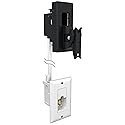 SANUS Speaker Wall Mount + Power Kit - Universal Speaker Mount Tilts, Swivels & Hides Cords Behind Wall w/ 10ft ETL Certified Cable - DIY Install