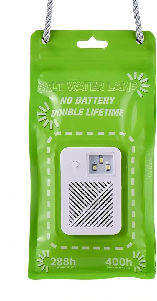 Emergency Light Salt Water LED Lamp, Battery-Free,Portable Waterproof Camping Essentials Survival Gear Outdoor Lamp for Power Outages Outdoor