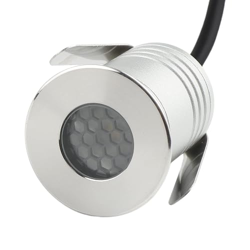 CNBRIGHTER LED In-Ground Well Lights Anti-Glare,1W 12V-24V DC, IP67 Waterproof Recessed Lamp,Buried Underground Outdoor Landscape Lighting,Warm White