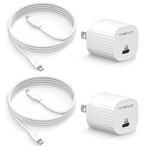 [Apple MFi Certified] 2Pack iPhone 14 Charger Fast Charging,20W USB C Charging Cube & 3.3FT USB C to Lightning Cable Compatible with iPhone 14/14 Pro