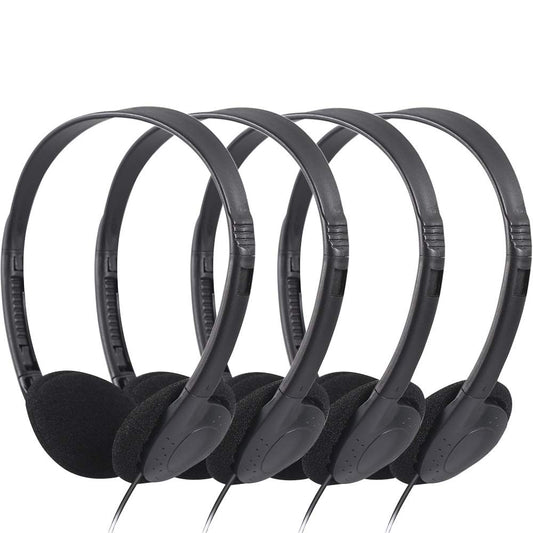 CN-Outlet 100 Pack Classroom Headphones Bulk for School Students Kids Teen Children and Adults, Wholesale Sturdy Wired Headphones Classroom Earphones…
