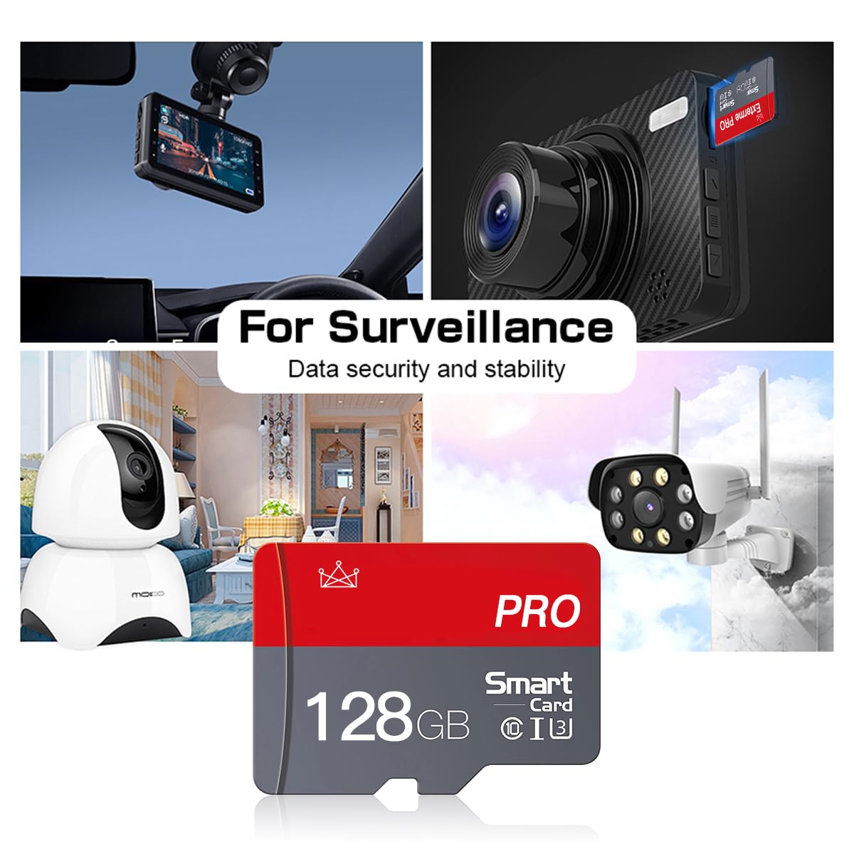 128GB Micro Memory Card Class 10 Memory Cards High Speed Mini TF Card with Adapter for Smartphones/Tablet/Drone/Game Console(2-Pack)