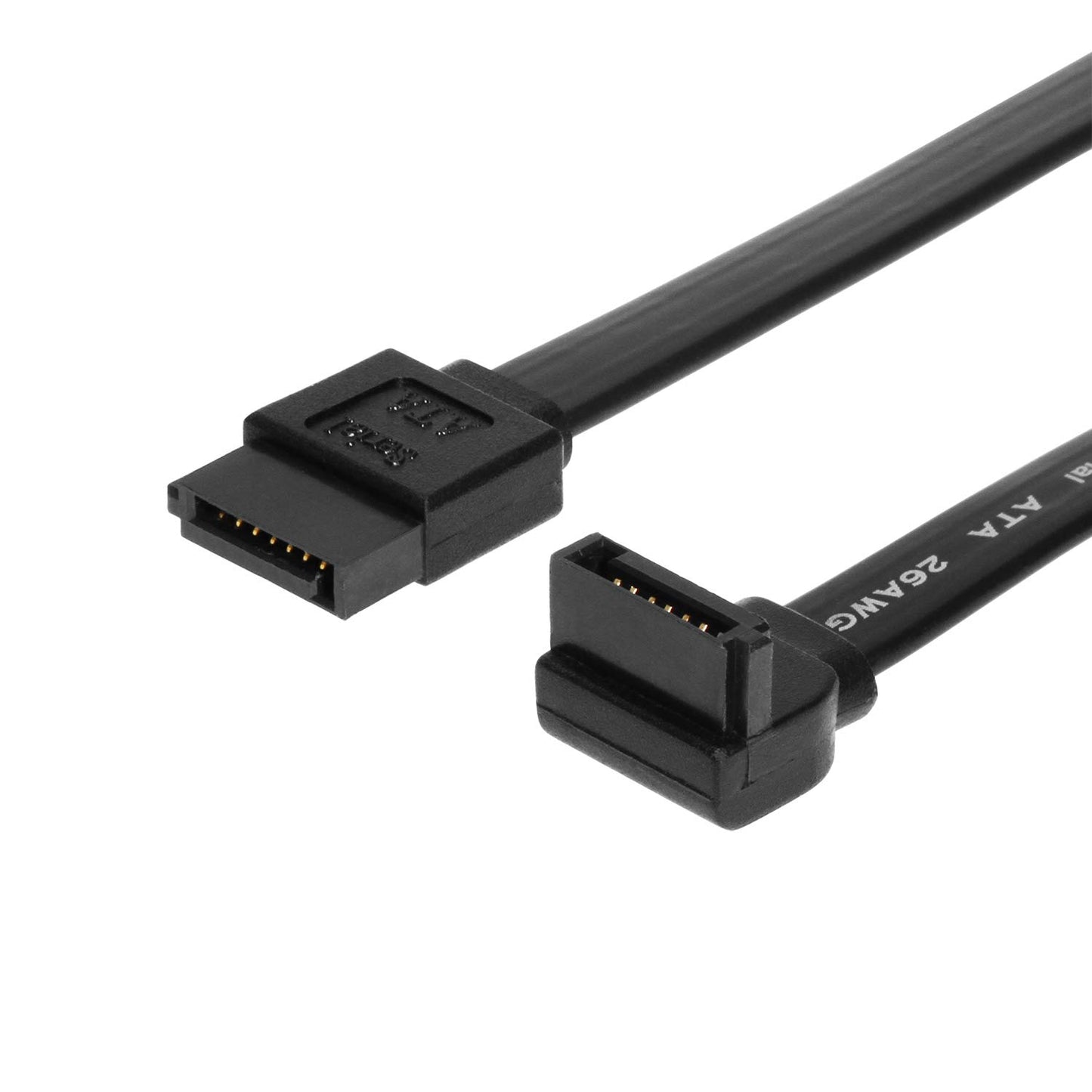 SATAGear 4 inch SATA III Device Cable Straight to Right Angle (SS-01MSR)