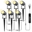 GreenClick Landscape Lighting, 3W 12V Extendable Low Voltage 6 in 1 Landscape Lights with Transformer IP65 Waterproof 1800 Lumen Outdoor Spotlight