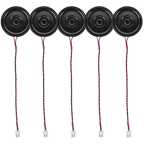 DWEII 5PCS 36 mm 2.5W 8 Ohm Diameter Metal Shell Round Internal Magnetic Speaker, Loud Micro Speaker