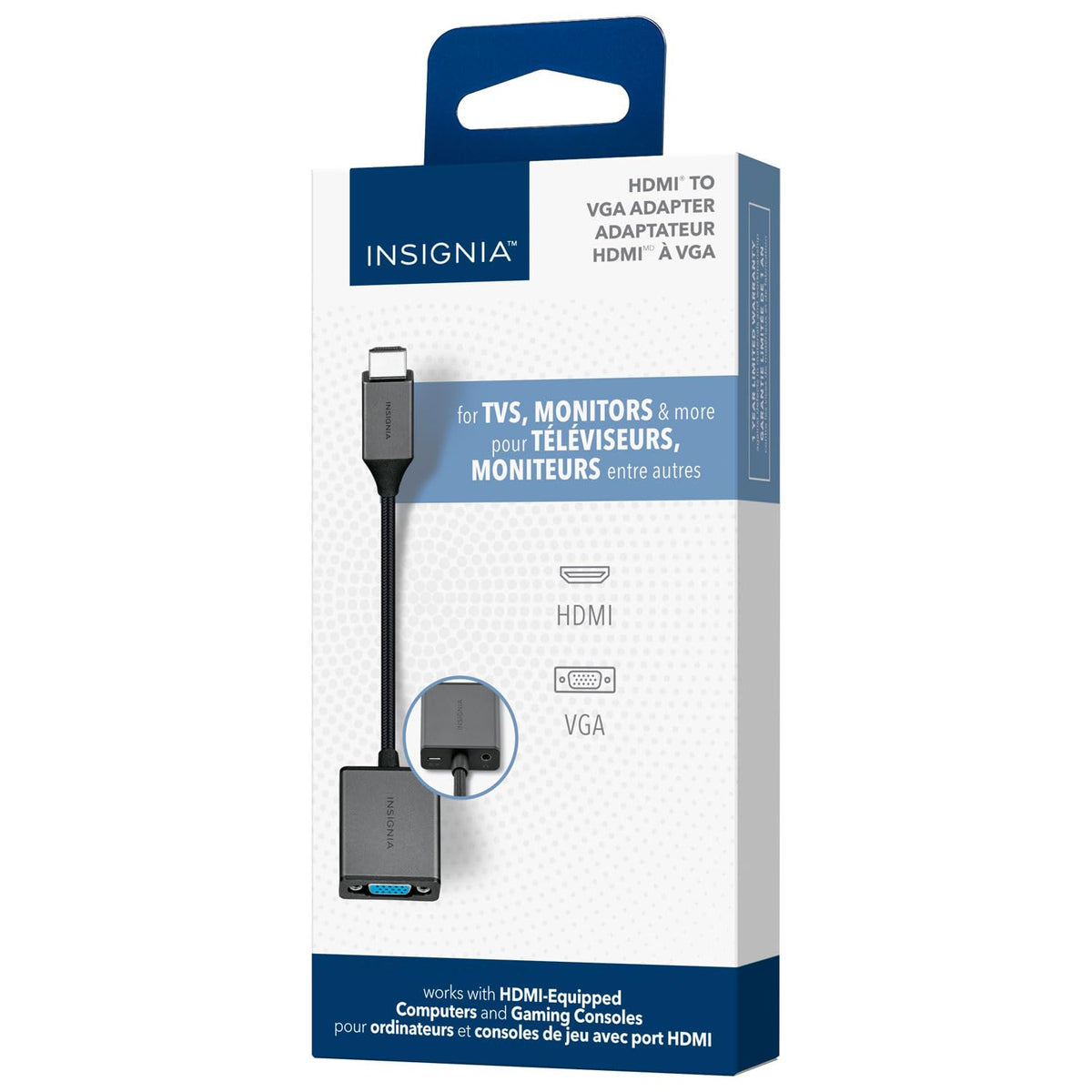 Insignia HDMI-to-VGA Adapter, Model: NS-PG95503, Black