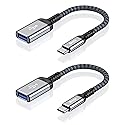Type-C Male to USB-A Female Adapter 2-Pack, USB 3.0 Converter for iPhone 17/Pro/Max, MacBook Pro/Air 2025, iPad Pro, Samsung Galaxy, Google Pixel…