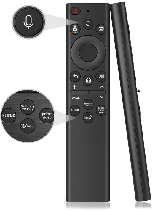 Voice Replacement Remote Control for All Samsung TV, Compatible for All Samsung TV Crystal UHD/Neo QLED/OLED/The Frame 4K 8K Smart TVs, 4 Shortcut