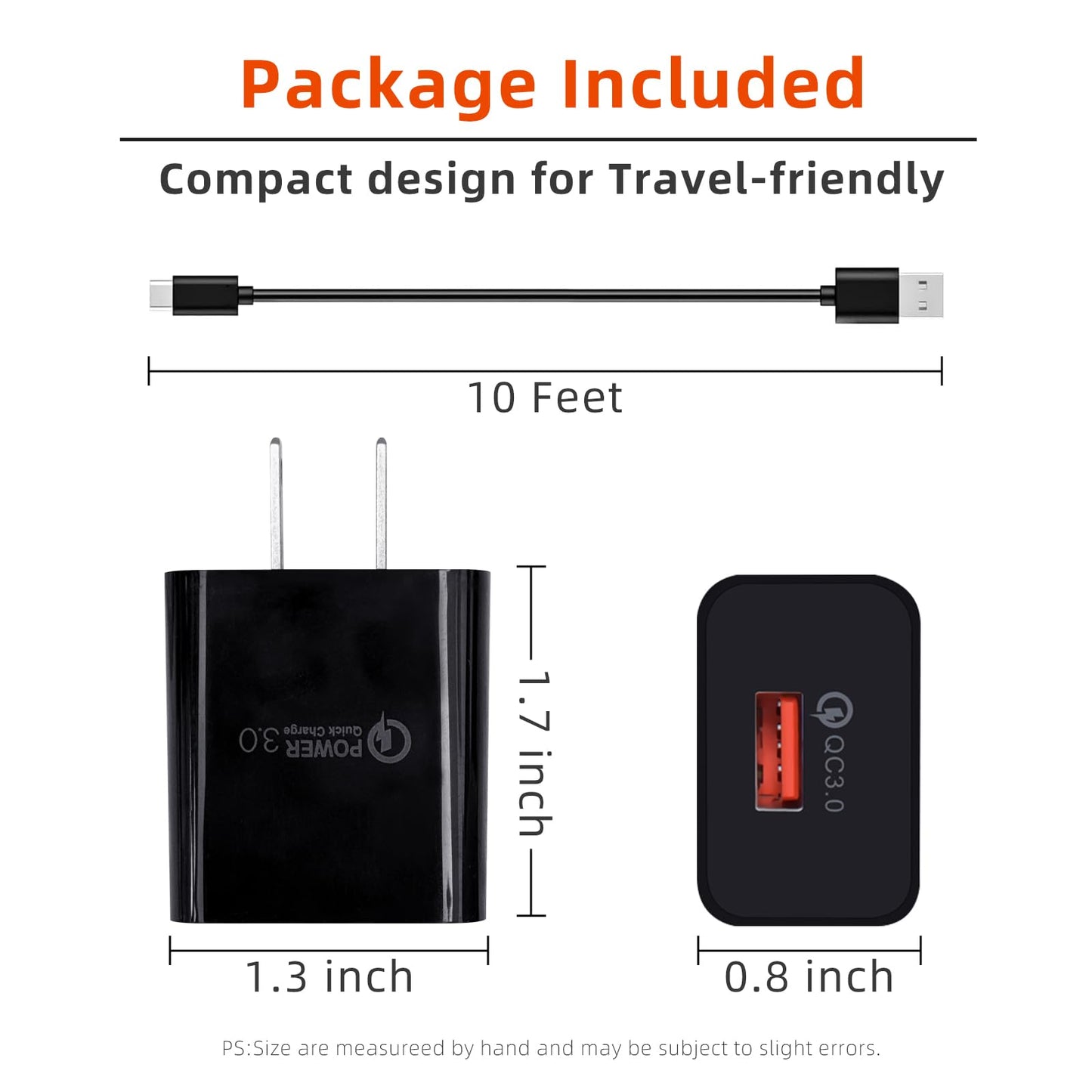 10FT Charger for Motorola G 5G/G Stylus 5G 2022/2023,Razr/Razr+ 2023,G Power 5G 2023/2024,Mote Edge 2021/2022, Moto Z4/Z3/Z2/Z,G Play,G Pure,One
