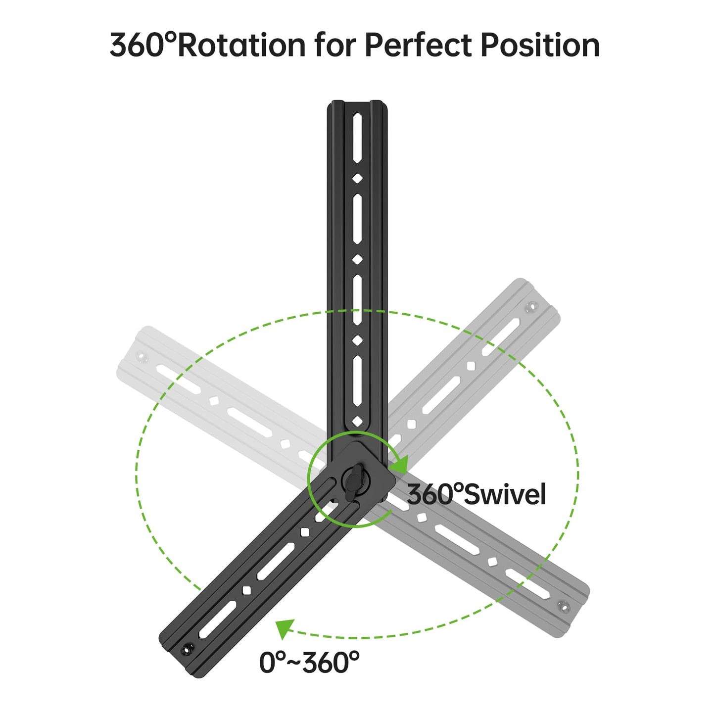 USX MOUNT Soundbar Mount, Sound Bar Mount for Mounting Above or Under TV, Fits Most of Sound Bars Up to 16 Lbs, with Detachable Extension Plates