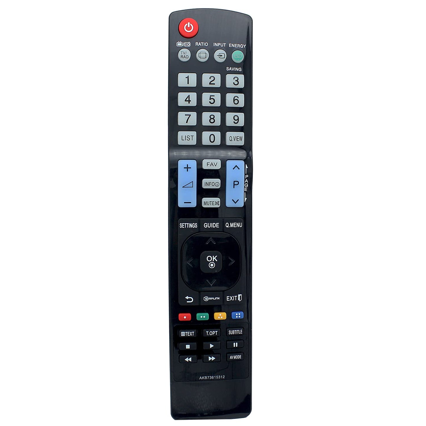 AKB73615312 Remote Control Replacement for LG TV 7LS4600 50PA4500 50PA6500 60PA6500 32LS4600 47LS4600 55LS4600 32LS5600 37LS5600 42LS5600 47LS5600