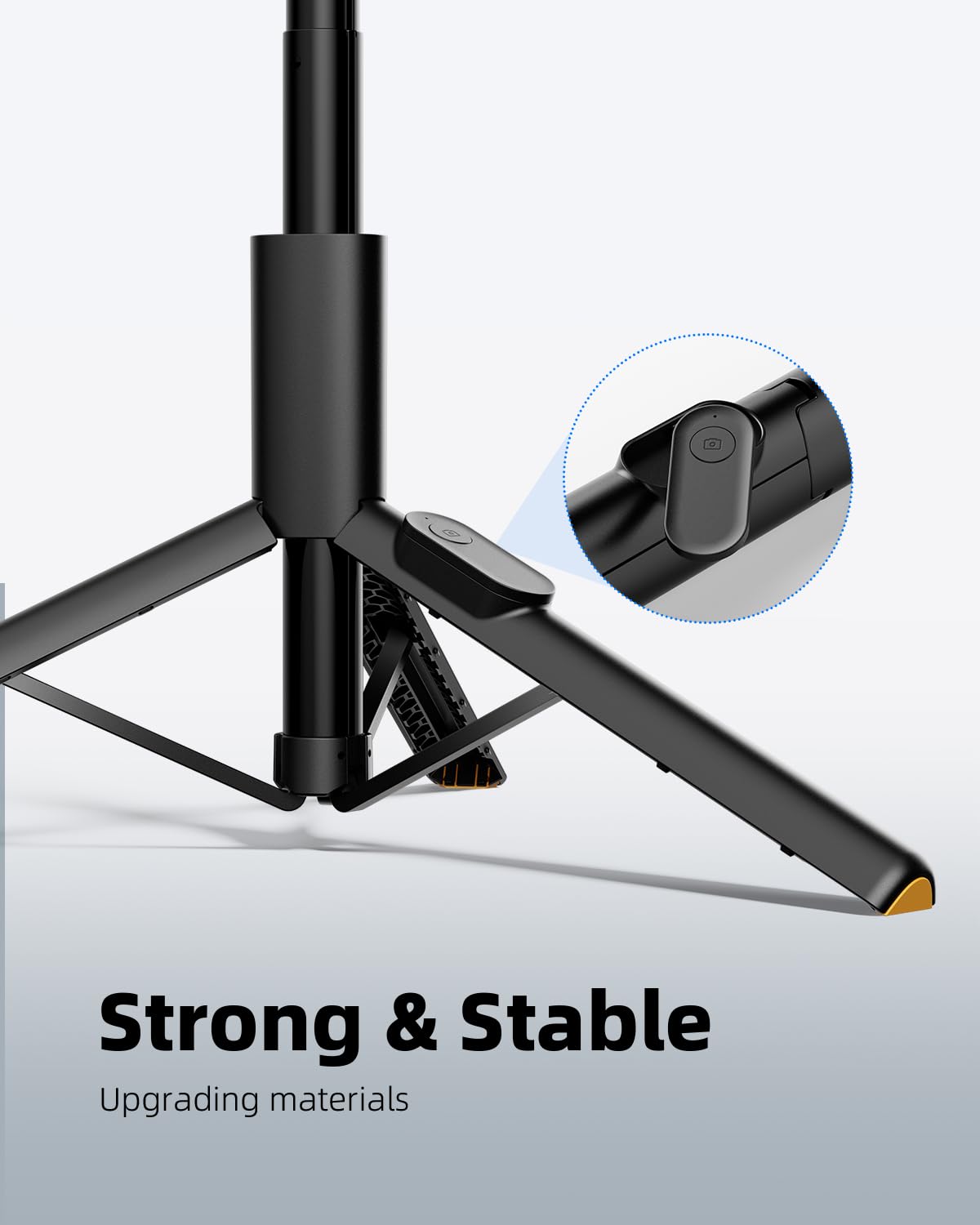 TODI Selfie Stick Tripod for iPhone, 60" Lightweight Phone Tripod Stand with Wireless Remote, Extendable Selfie Stick for iPhone, All-in-1, Compatible