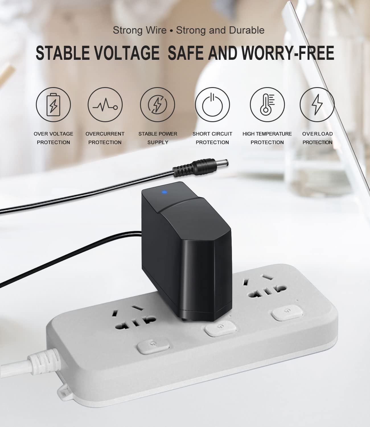 WindSwallow 12V Router Power Adapter for Netgear N300 N600, Linksys Wireless E1200 E1500 E2000 E2500 E3200 E4200 EA3500 EA4500 EA6350 CM302 WRT54GS…