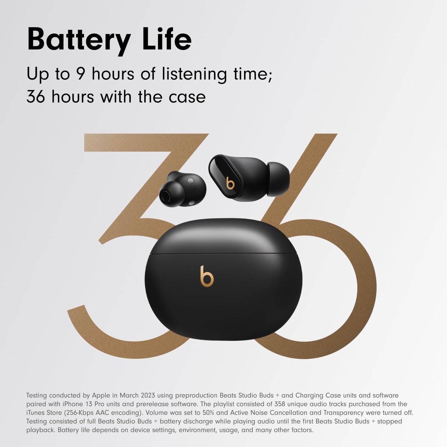 Beats Studio Buds + | True Wireless Noise Cancelling Earbuds, Enhanced Apple & Android Compatibility, Built-in Microphone, Sweat Resistant Bluetooth