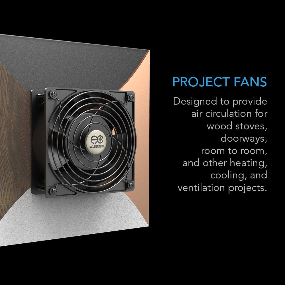 AC Infinity AXIAL S1238D, Dual 120mm Muffin Fan with Speed Controller.