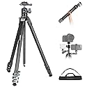 NEEWER 60.4" Travel Tripod Carbon Fiber with Detachable 360° Ball Head, Lightweight Video Camera Stand with Metal Quick Flip Buckle, Arca Type QR