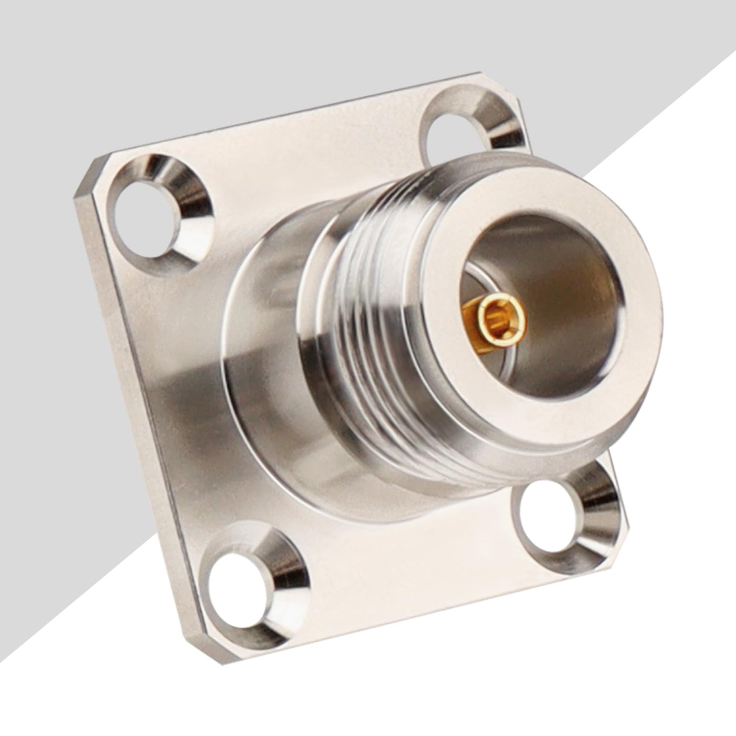 MOOKEERF 3 Pack N Female Connectors N-Type Female Jack 4 Hole Panel Mount Solder Connector N Female Jack Coax Adapter Chassis Mount