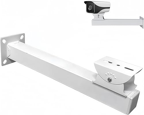 GledeYeTec 13.8" Alloy Security Camera Mount Bracket - 180° Adjustable Indoor/Outdoor Wall Ceiling Holder with Cable Management for CCTV/IP