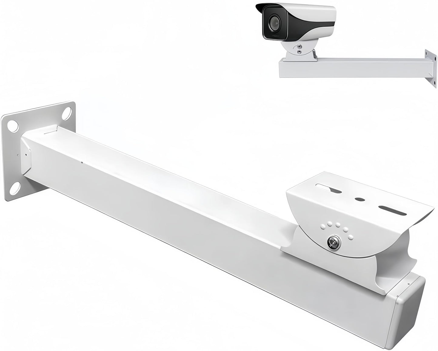 GledeYeTec 13.8" Alloy Security Camera Mount Bracket - 180° Adjustable Indoor/Outdoor Wall Ceiling Holder with Cable Management for CCTV/IP